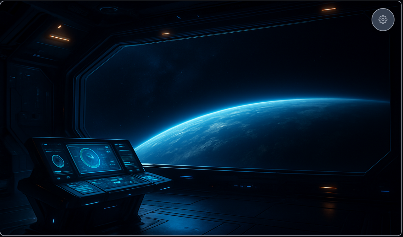 Space Command Hero Background created with ForgeUI Studio